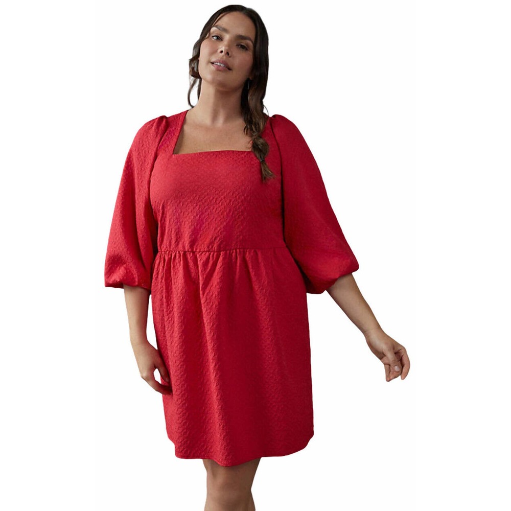 Anthropologie Red Mini Dress